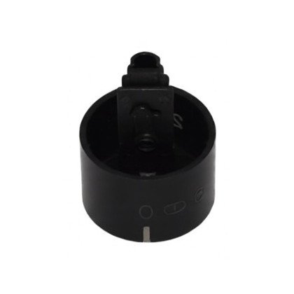 Pokrętło podświetlane chowane do kuchenki Amica czarny inox 9072082