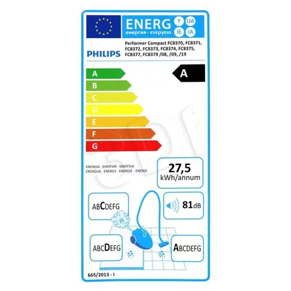 Odkurzacz workowy Philips FC8373/09 czerwony
