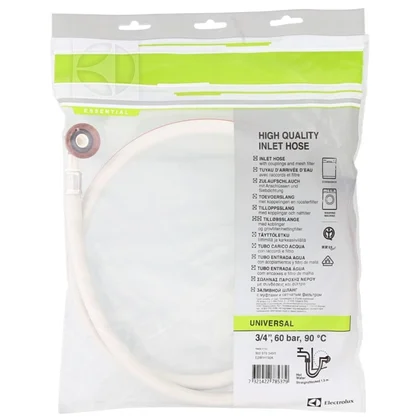 Wąż dopływowy do pralki i zmywarki Electrolux / AEG HighQuality 90°C 1,5 m 9029793495