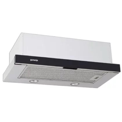Okap teleskopowy do zabudowy Gorenje DKF 2 600 MS czarno-srebrny 60 cm