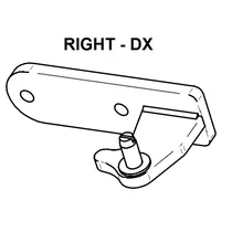 Zawias środkowy prawy do lodówki Ariston / Indesit / Hotpoint / Whirlpool inox C00292425 482000088947