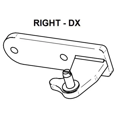 Zawias środkowy prawy do lodówki Ariston / Indesit / Hotpoint / Whirlpool inox C00292425 482000088947