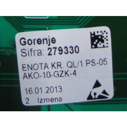 Elementy elektryczne do pralek r Moduł sterowania do pralki Gorenje / Hisense 279330