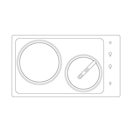 Blat roboczy do płyty gazowej Electrolux / AEG stal nierdzewna 290 x 510 mm