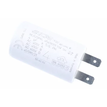 Kondensator rozruchowy silnika okapu Beko / Grundig / Arcelik 4 µF 450 V 9199001572 C00939001 oryginał