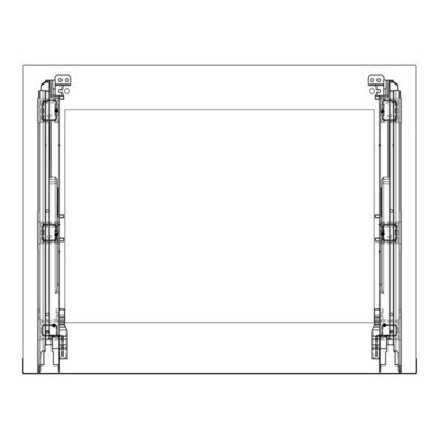 szyba przednia, nierdzewny, AEG, 596x471mm