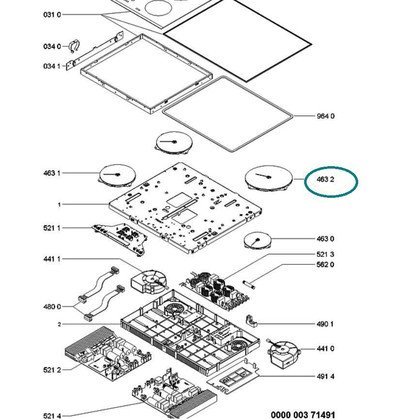 Grzałka płyty indukcyjnej Fi 240 3700/2400W Whirlpool (480121103043) C00311862