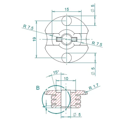 LSTF9M124CEU Element centrujący ramię spryskiwacza do zmywarki Indesit / Whirlpool 482000021994 C00302233