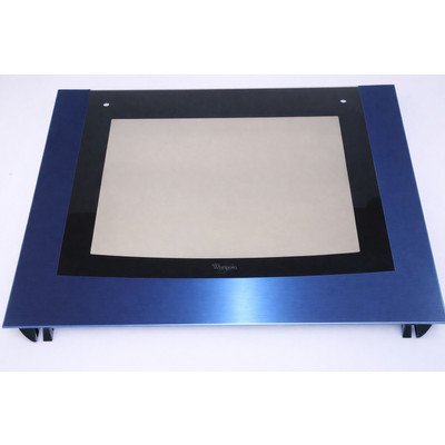 Szyba drzwi piekarnika zewnętrzna z nakładką inox Whirlpool (481245059947) C00312353 zamiennik 481245050032 C00312080