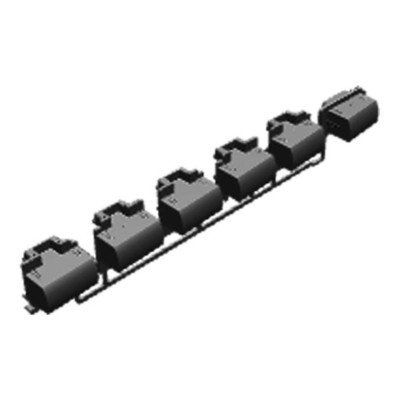 Zestaw białych przycisków do pralki