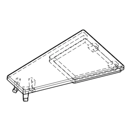 Zaślepka uchwytu drzwi do lodówki Electrolux / AEG trójkątna 17 x 26 mm