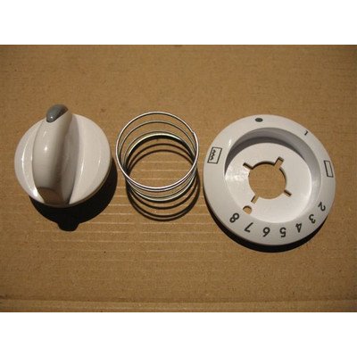 Pokrętło piekarnika, białe numeryczne 1-8 + 2 funkcje (9020754)