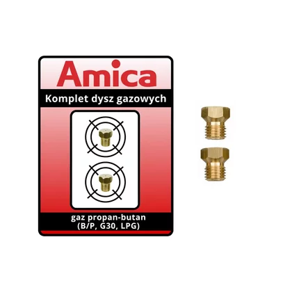 Komplet dysz gazowych do kuchenki Amica DEFENDI-2 gaz płynny 37 mbar 8041600