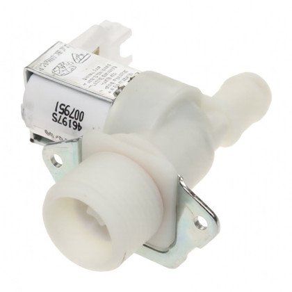 Elektrozawór wody do pralki Whirlpool / Indesit / Ariston / Hotpoint 1-drożny 180° z wtyczką 481227128506 C00314928