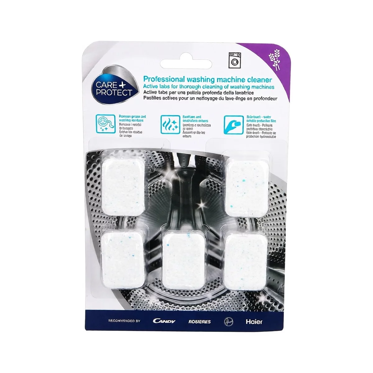 Odkamieniacz i środek czyszczący w tabletkach Care+Protect do pralki i zmywarki 5 szt. 35602255