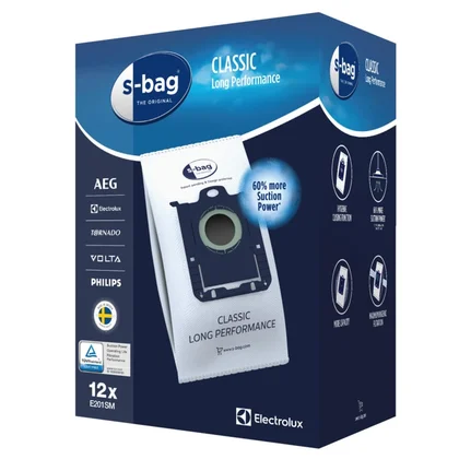 Worki do odkurzacza Electrolux / AEG s-bag® Classic Long Performance 12 sztuk 9001684811