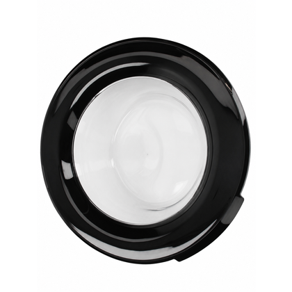 Drzwi kompletne z zawiasem do pralki Beko / Grundig / Arçelik 1431200400 C00915245 czarne oryginał