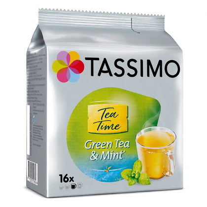 Kapsułki herbaciane T DISC do ekspresu Bosch TASSIMO Green Tea with Mint 16 szt. AGDBOSAKC0030
