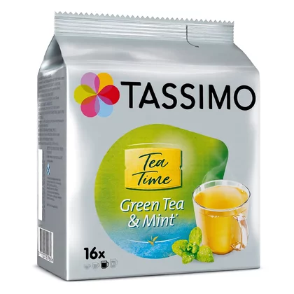 Kapsułki herbaciane T DISC do ekspresu Bosch TASSIMO Green Tea with Mint 16 szt. AGDBOSAKC0030