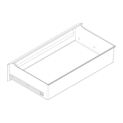 Półki na drzwi różni producenci Kompletny pojemnik na warzywa do lodówki Electrolux / AEG sitodruk 7801 600 x 191 mm