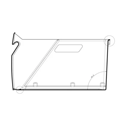 Półki na drzwi różni producenci Szuflada do lodówki Electrolux / AEG neutralna 738 490 x 248 mm