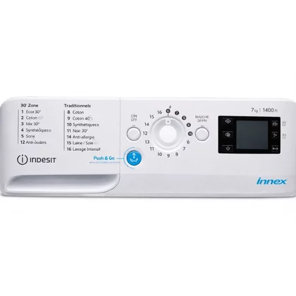 Maskownica panelu sterowania z frontem szuflady do pralki Indesit BWE 71452X K PL N