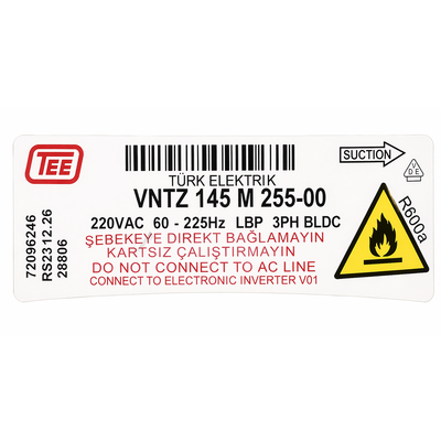 Kompresor lodówki Beko 5255900011 C00866862 VNTZ145M 220-240V R600a oryginał