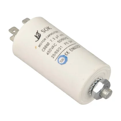 Kondensator silnikowy do urządzeń AGD Domax 7,5 uF 450 V 09006