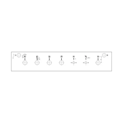 Elementy obudowy Panel obsługi do piekarnika i płyty grzejnej Electrolux / AEG nierdzewny 60 cm 7K
