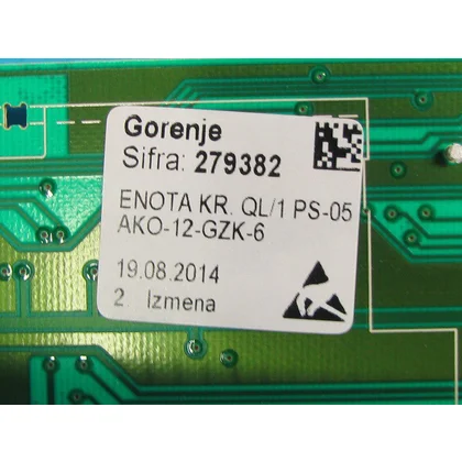 Elementy elektryczne do pralek r Skonfigurowany moduł elektroniczny do pralki Gorenje / Hisense 279382