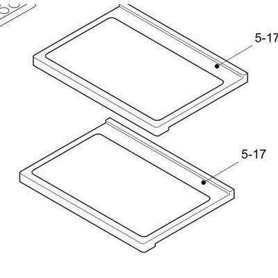 Elementy obudowy Półka szklana kompletna do lodówki Sharp / Vestel