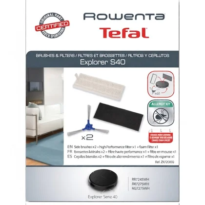 Zestaw szczotek bocznych i filtrów do robota odkurzającego Rowenta / Tefal / Moulinex ZR720002