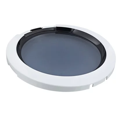 Elementy obudowy do suszarek bęb Futryna przednia z uszczelką do suszarki Electrolux / AEG biało-czarna Ø463,6 mm