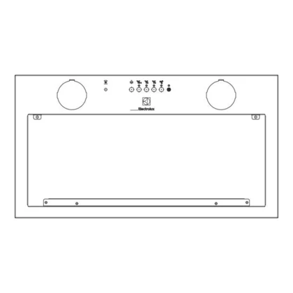 Rama biała z sitodrukiem do okapu Electrolux / AEG
