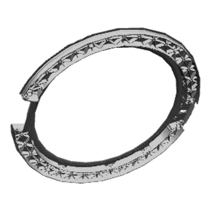 Tylna futryna drzwi do pralki Electrolux / AEG biała Ø443,6 mm