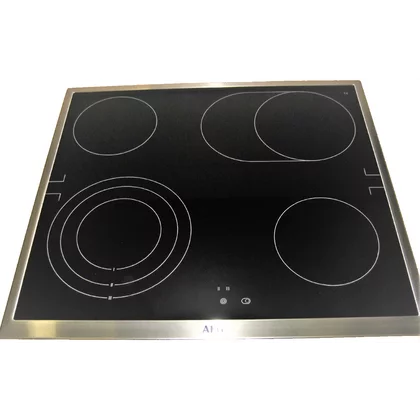 Płyty szklane Płyta ze szkła ceramicznego z ramą Inox do płyty grzewczej AEG / Electrolux 5551121170
