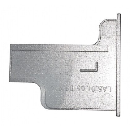 Lewa zaślepka gniazda górnego zawiasu do lodówki i zamrażarki Amica M60 inox 8020553