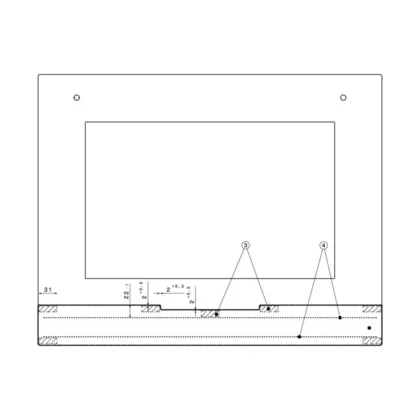 Zestaw szyby drzwi do piekarnika Electrolux / AEG 593x467 mm