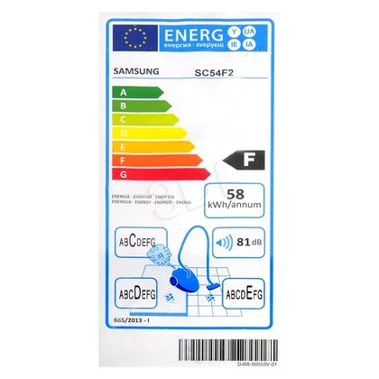 Odkurzacz workowy Samsung SC54F2 1300 W niebieski
