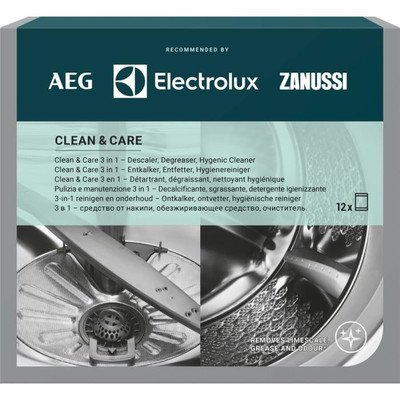 Środek czyszczący 3w1 do pralki i zmywarki Electrolux 12 saszetek 600g (9029799195)