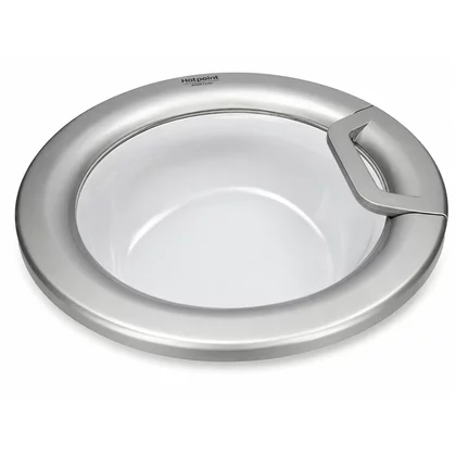Drzwi kompletne z szybą do pralki Hotpoint Ariston C00292336 488000292336 srebrne oryginał
