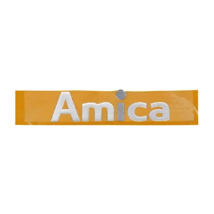 Logo Amica naklejka aluminiowa 70 x 18,8 mm