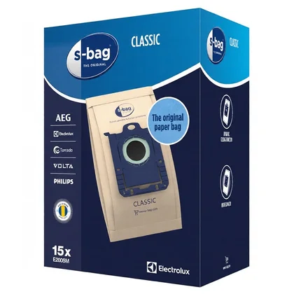Worki papierowe do odkurzacza Electrolux / AEG s-bag Classic E200M / E200SM 15 szt. 9001688002