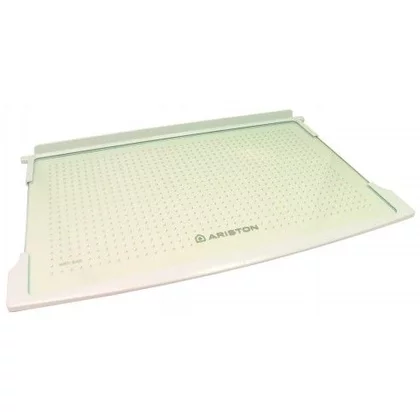Półka szklana z ramkami do lodówki Ariston / Indesit / Hotpoint / Whirlpool 489 x 299 x 25 mm C00143485 482000022972 C00285827 482000031695