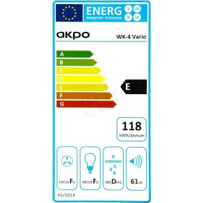Okap kominowy Akpo WK-4 Vario 60 czarny 297 m3/h 600 mm