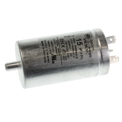 Elementy elektryczne do pralek r Kondensator rozruchowy do pralki Whirlpool / Indesit / Ariston / Hotpoint 15 µF 481010344796 C00317456