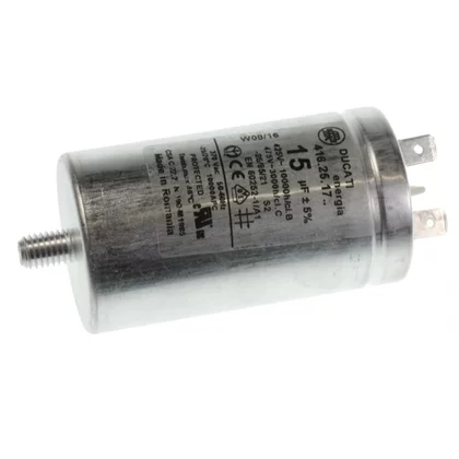 Elementy elektryczne do pralek r Kondensator rozruchowy do pralki Whirlpool / Indesit / Ariston / Hotpoint 15 µF 481010344796 C00317456