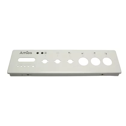 Elementy obudowy Tablica panelu przedniego do kuchenki Amica biała z logo 1702 model 99 9013559