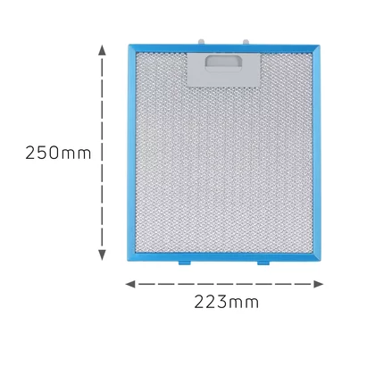 Filtry do okapów Amica Filtr aluminiowy przeciwtłuszczowy do okapu Amica 222,5 x 250 x 9 mm 1007361