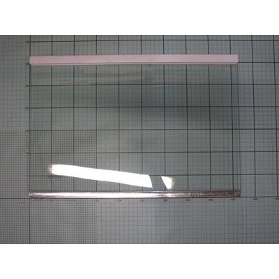 Półka szklana 460x315x4 z listwą inox-białą (1033223)